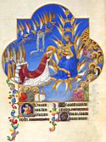 La Vierge au ciel (Les tres riches heures du Duc de Berry, des Freres Limbourg)